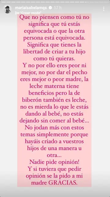 Instagram María Isabel Instagram María Isabel