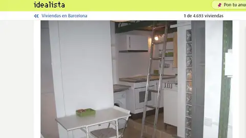 El bajo anunciado en Idealista El bajo anunciado en Idealista