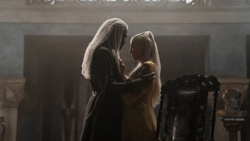 Corlys Velaron y Rhaerys Targaryen en 'La Casa del Dragón' 