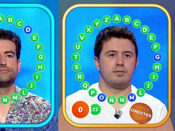 El zarpazo de Orestes en ‘El Rosco’ para remontar ante Rafa: ¡12 aciertos consecutivos! El zarpazo de Orestes en ‘El Rosco’ para remontar ante Rafa: ¡12 aciertos consecutivos!
