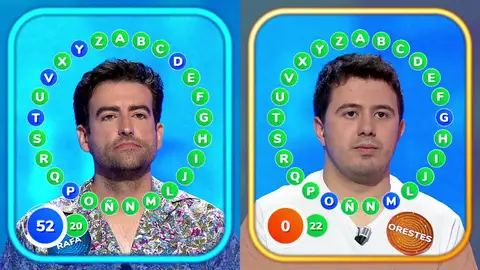 El zarpazo de Orestes en ‘El Rosco’ para remontar ante Rafa: ¡12 aciertos consecutivos! El zarpazo de Orestes en ‘El Rosco’ para remontar ante Rafa: ¡12 aciertos consecutivos!