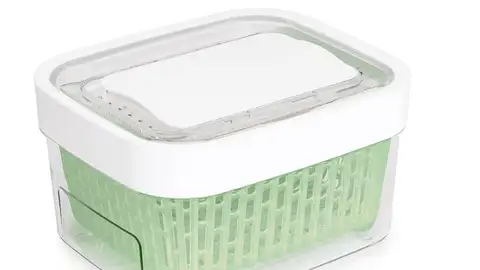 Táper con cesta de rejilla en el interior Táper con cesta de rejilla en el interior