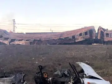 Bombardeo ruso en tren ucraniano Bombardeo ruso en tren ucraniano