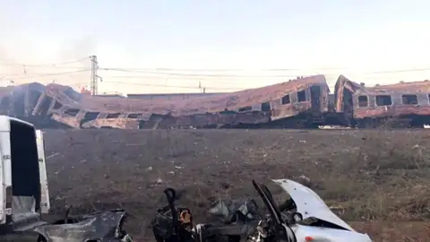 Bombardeo ruso en tren ucraniano Bombardeo ruso en tren ucraniano