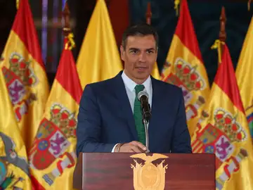 Pedro Sáncehz durante su visita a Ecuador Pedro Sáncehz durante su visita a Ecuador