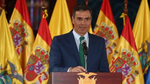 Pedro Sáncehz durante su visita a Ecuador Pedro Sáncehz durante su visita a Ecuador