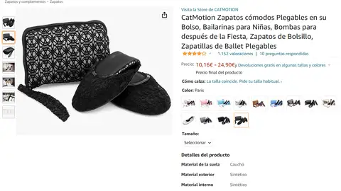 Bailarinas plegables negras Bailarinas plegables negras