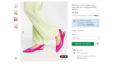 Bailarinas rosas destalonadas Bailarinas rosas destalonadas