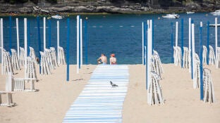 Vista de la playa de Ondarreta de San Sebasti&aacute;n