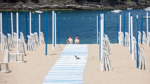 Vista de la playa de Ondarreta de San Sebasti&aacute;n
