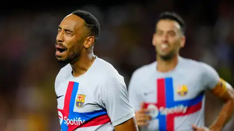 Aubameyang, en un partido con el Barça esta temporada Aubameyang, en un partido con el Barça esta temporada