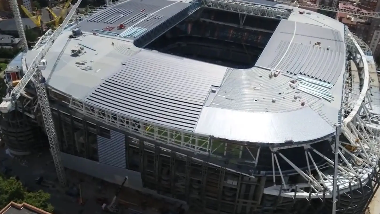 Las espectaculares imágenes del nuevo Santiago Bernabéu a vista de dron Las espectaculares imágenes del nuevo Santiago Bernabéu a vista de dron