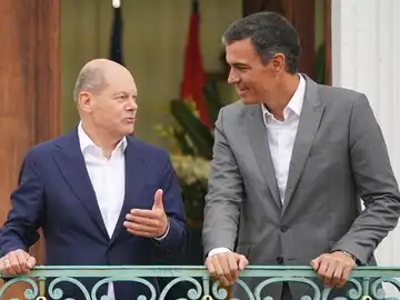El canciller federal de Alemania, Olaf Scholz, y el presidente del Gobierno de España, Pedro Sánchez