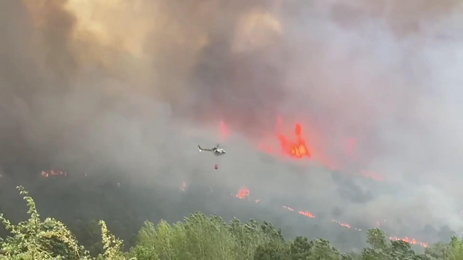 Imagen del incendio en Ri&oacute;par, Albacete