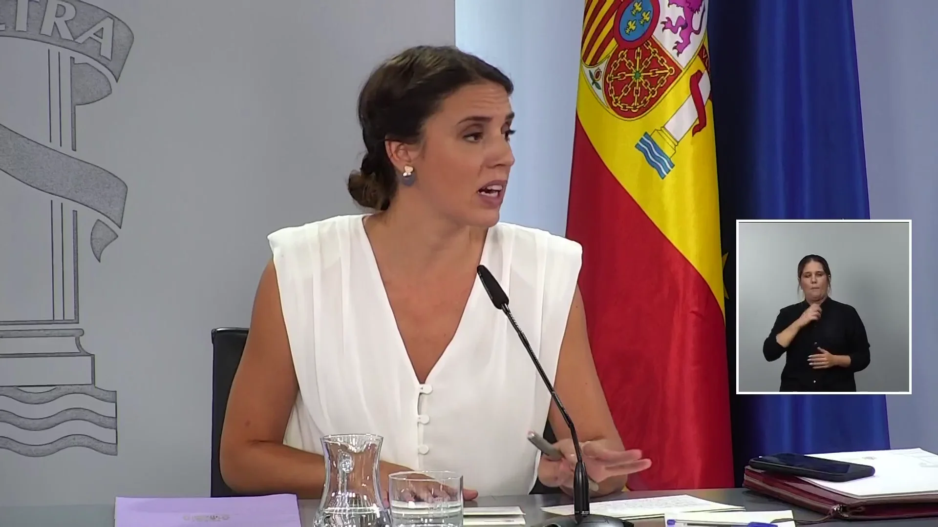 La ministra de Igualdad, Irene Montero
