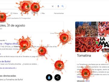 Un simulador lanza tomates, así es el Easter Egg que Google ha creado para la fiesta de la Tomatina