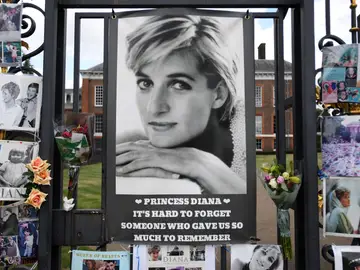Homenaje a Diana en la entrada del Palacio de Kensington Homenaje a Diana en la entrada del Palacio de Kensington
