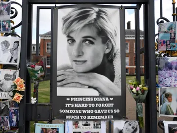 Homenaje a Diana en la entrada del Palacio de Kensington Homenaje a Diana en la entrada del Palacio de Kensington