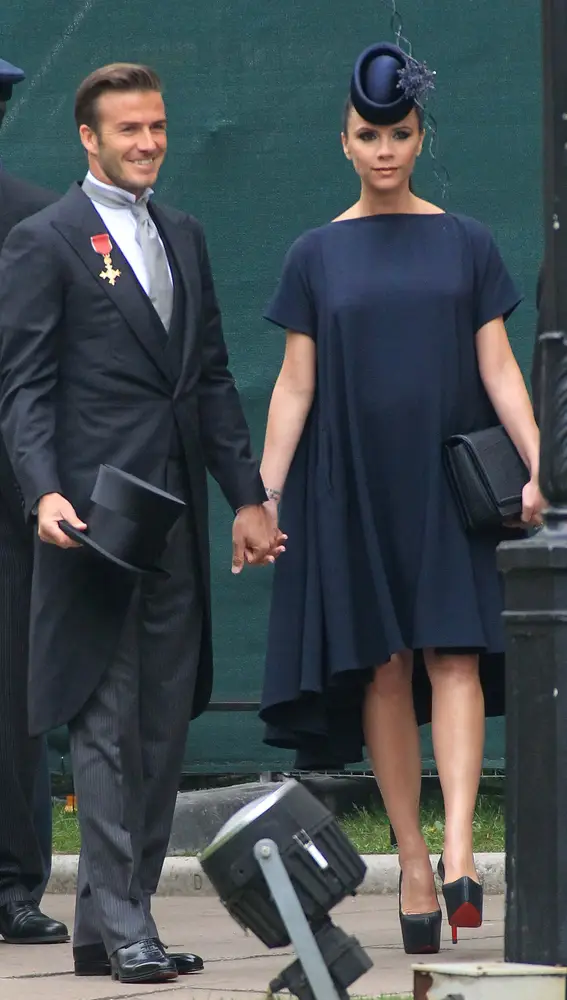 Victoria y David Beckham en la boda del príncipe Guillermo y Kate Middleton