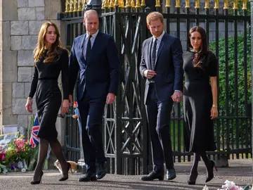 Kate Middleton, el príncipe Guillermo, el príncipe Harry y Meghan Markle Kate Middleton, el príncipe Guillermo, el príncipe Harry y Meghan Markle