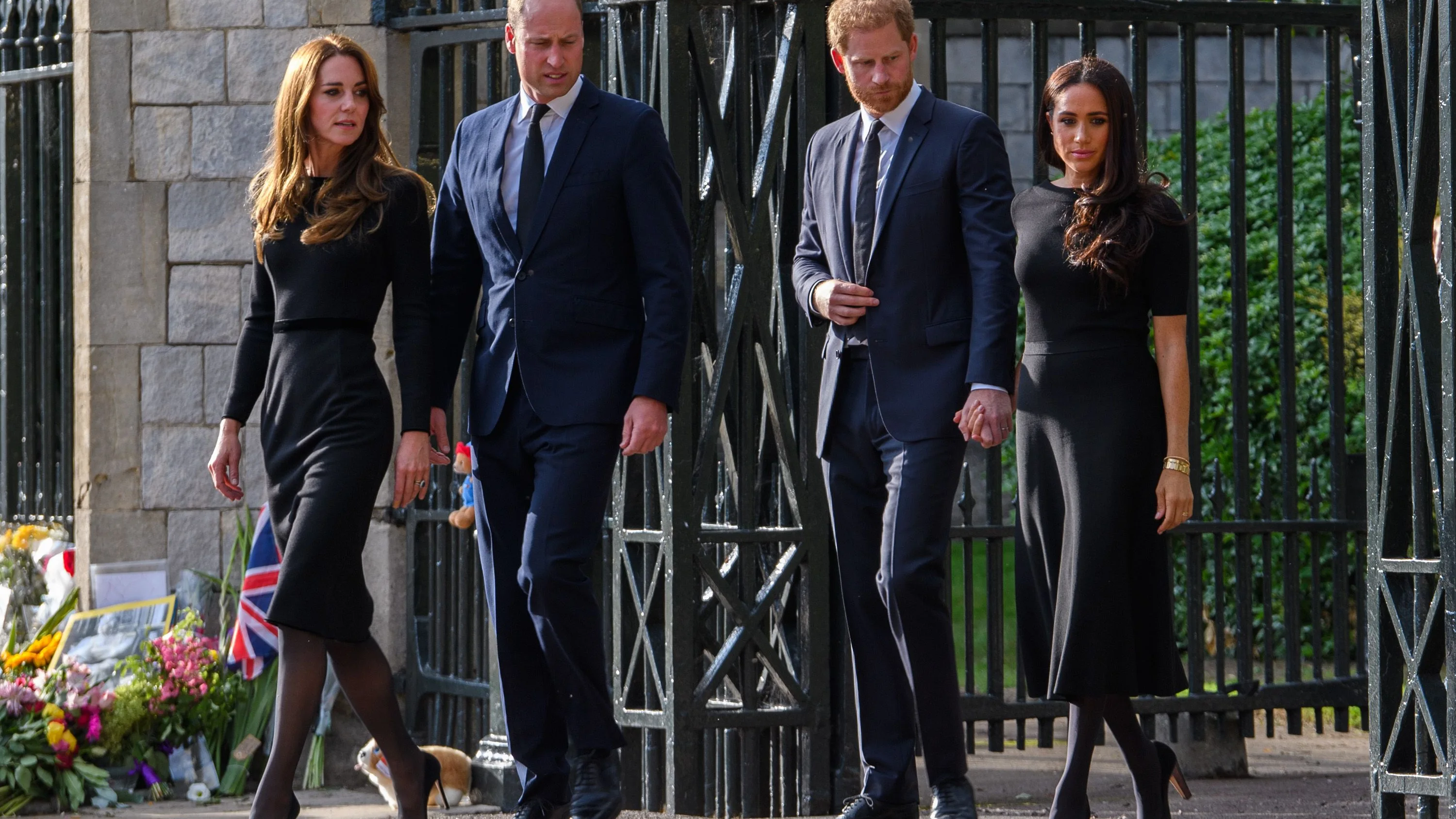 Kate Middleton, el príncipe Guillermo, el príncipe Harry y Meghan Markle Kate Middleton, el príncipe Guillermo, el príncipe Harry y Meghan Markle