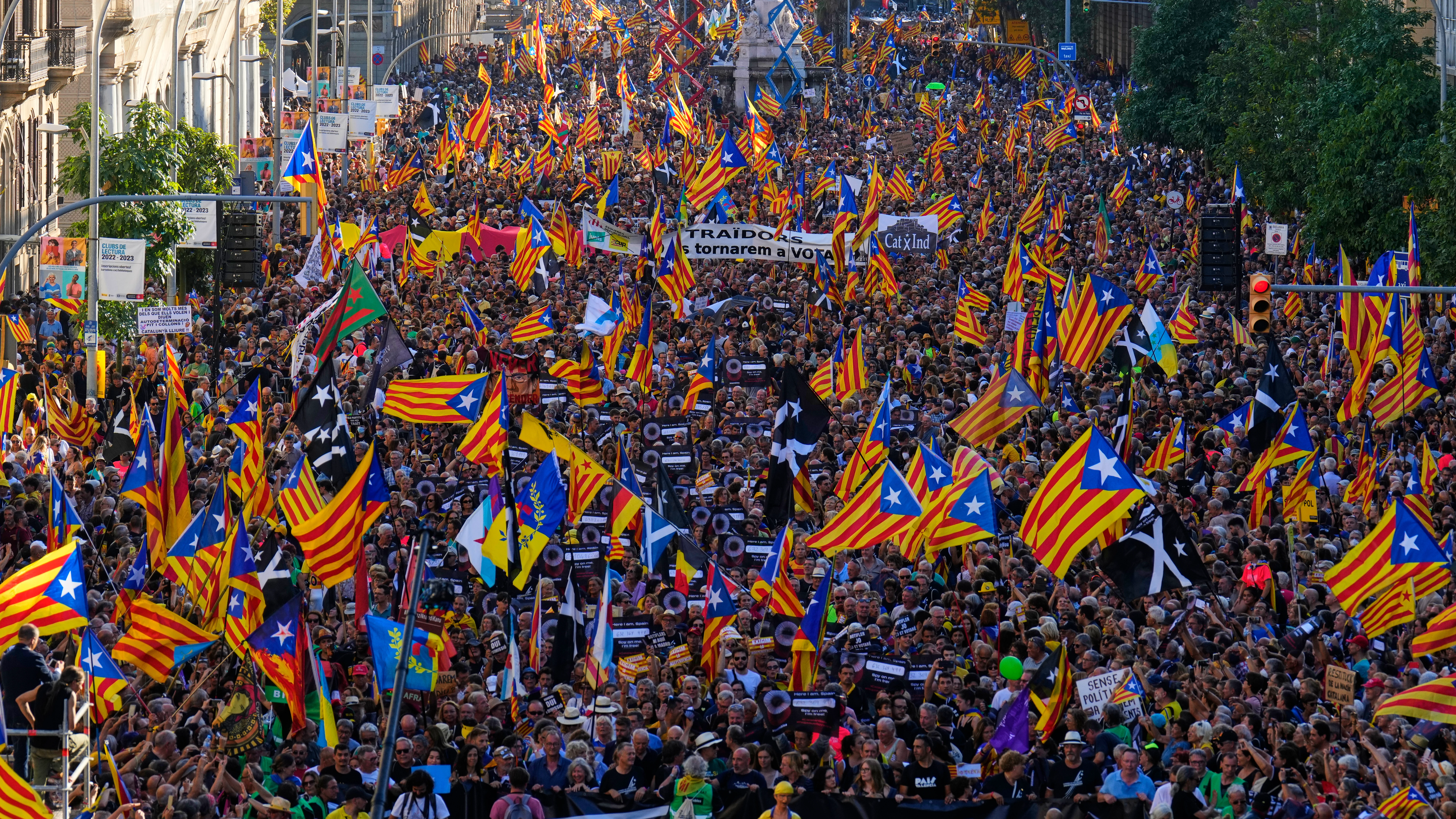 Imagen de la manifestaci&oacute;n de la Diada en Barcelona