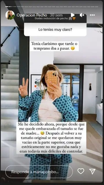 Storie de Instagram de María Pombo Storie de Instagram de María Pombo