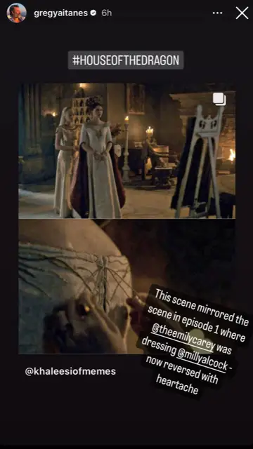 La escena eliminada de Rhaenyra vistiendo a Alicent La escena eliminada de Rhaenyra vistiendo a Alicent