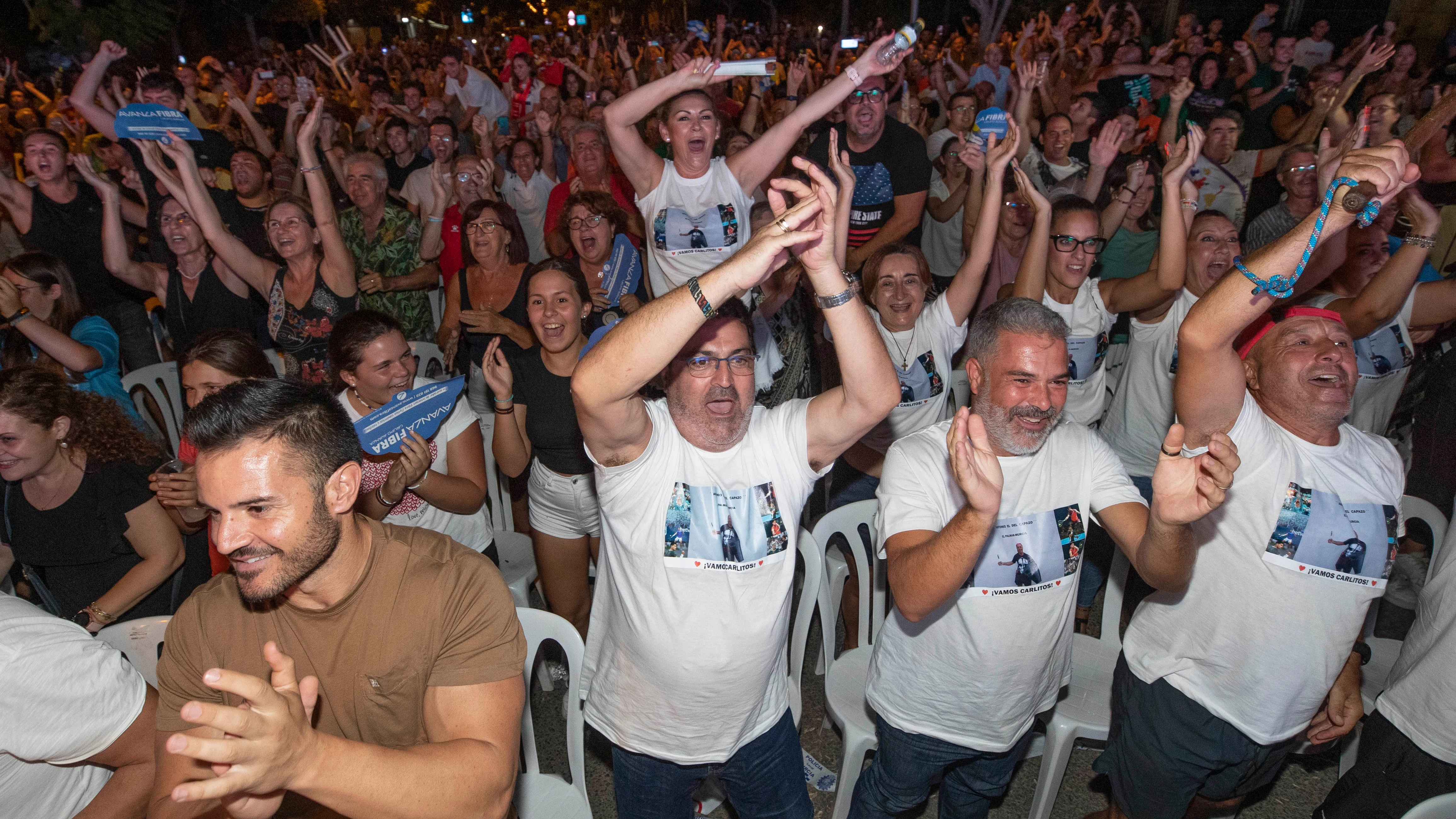 Vecinos de El Palmar celebran la victoria de Carlos Alcaraz en el US Open Vecinos de El Palmar celebran la victoria de Carlos Alcaraz en el US Open