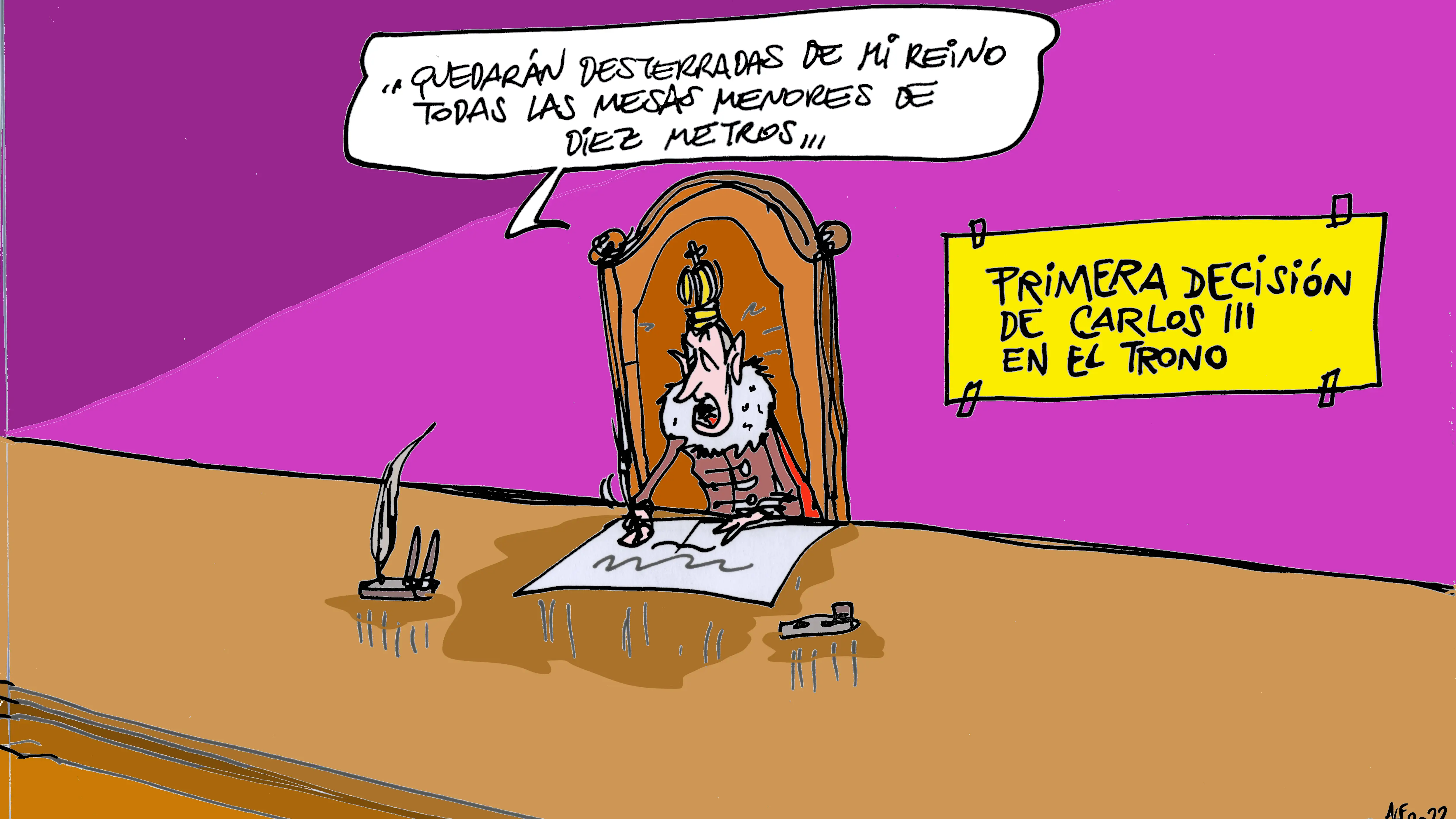 Viñeta de Alfredo Boto-Hervás sobre Carlos III Viñeta de Alfredo Boto-Hervás sobre Carlos III