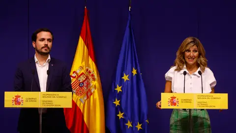 Yolanda Díaz y Alberto Garzón en el Ministerio de Trabajo Yolanda Díaz y Alberto Garzón en el Ministerio de Trabajo