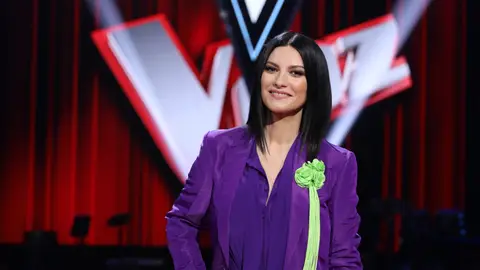 Laura Pausini en la rueda de prensa Coach de 'La Voz'