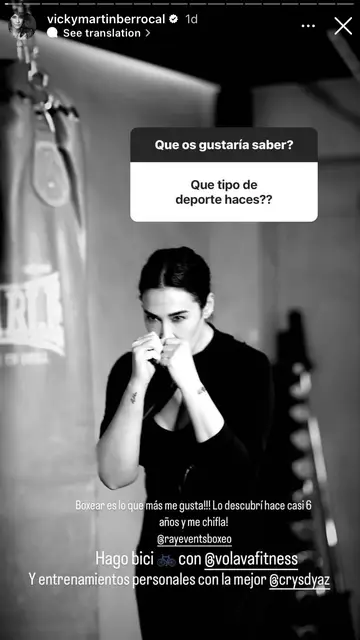 Vicky Martín Berrocal confiesa que boxear es lo que más le gusta Vicky Martín Berrocal confiesa que boxear es lo que más le gusta