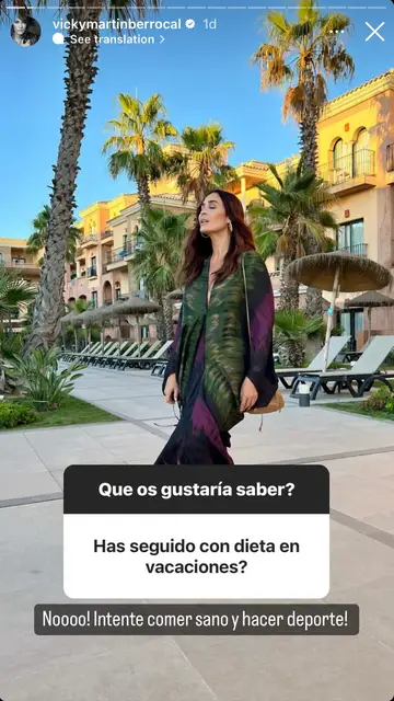 Vicky Martín Berrocal desvela que no continuó con su dieta en vacaciones Vicky Martín Berrocal desvela que no continuó con su dieta en vacaciones