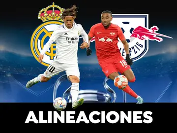 Alineación del Real Madrid ante el Leipzig en la Champions League Alineación del Real Madrid ante el Leipzig en la Champions League