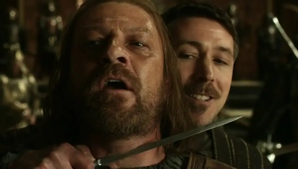 Meñique y Ned Stark en 'Juego de Tronos'