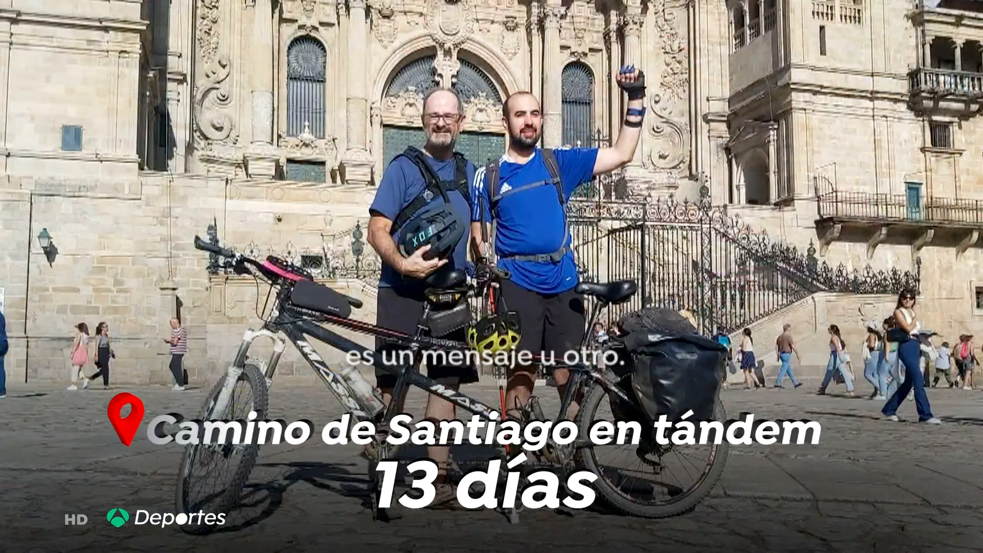 Javier Garc&iacute;a Pajares completa el Camino de Santiago en t&aacute;ndem