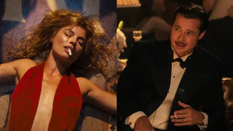 Margot Robbie y Brad Pitt en 'Babylon' Margot Robbie y Brad Pitt en 'Babylon'