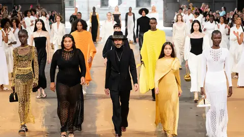 Leiva en el desfile de Gabriela Hearst en la semana de la moda de Nueva York Leiva en el desfile de Gabriela Hearst en la semana de la moda de Nueva York