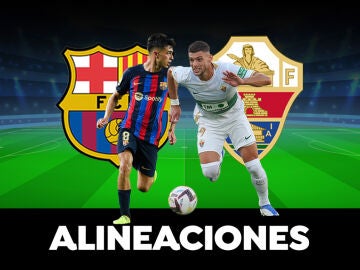 Alineaciones de Barcelona contra el Elche en el partido de Liga
