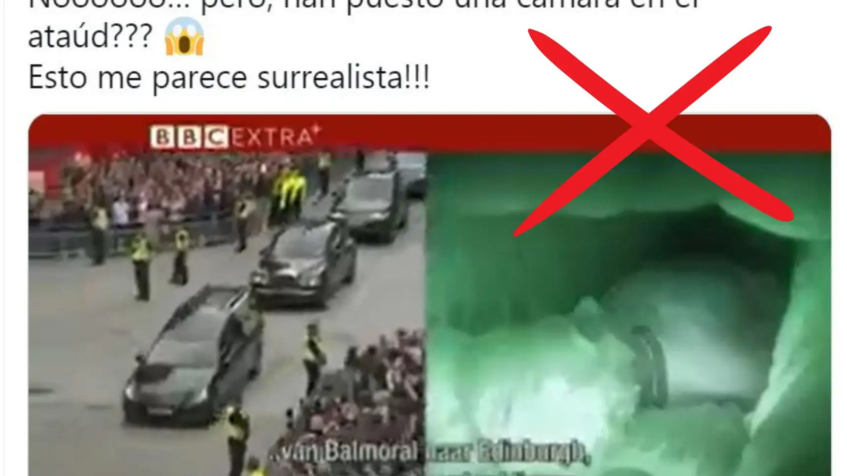 No hay una c&aacute;mara en el ata&uacute;d de Isabel II