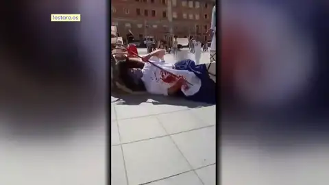 Aparatoso accidente en Alsasua. Aparatoso accidente en Alsasua.