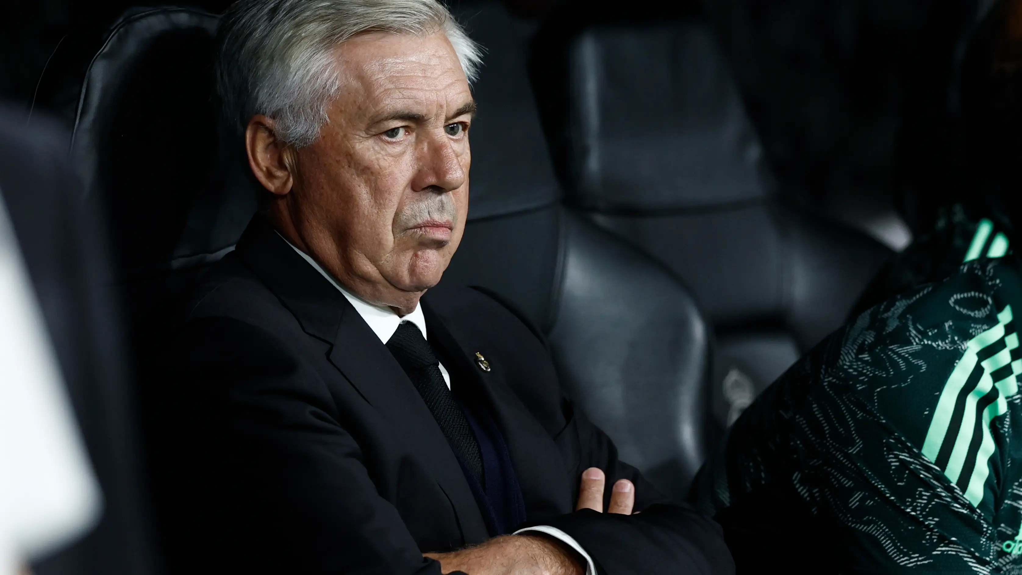 Carlo Ancelotti, en el banquillo del Santiago Bernab&eacute;u