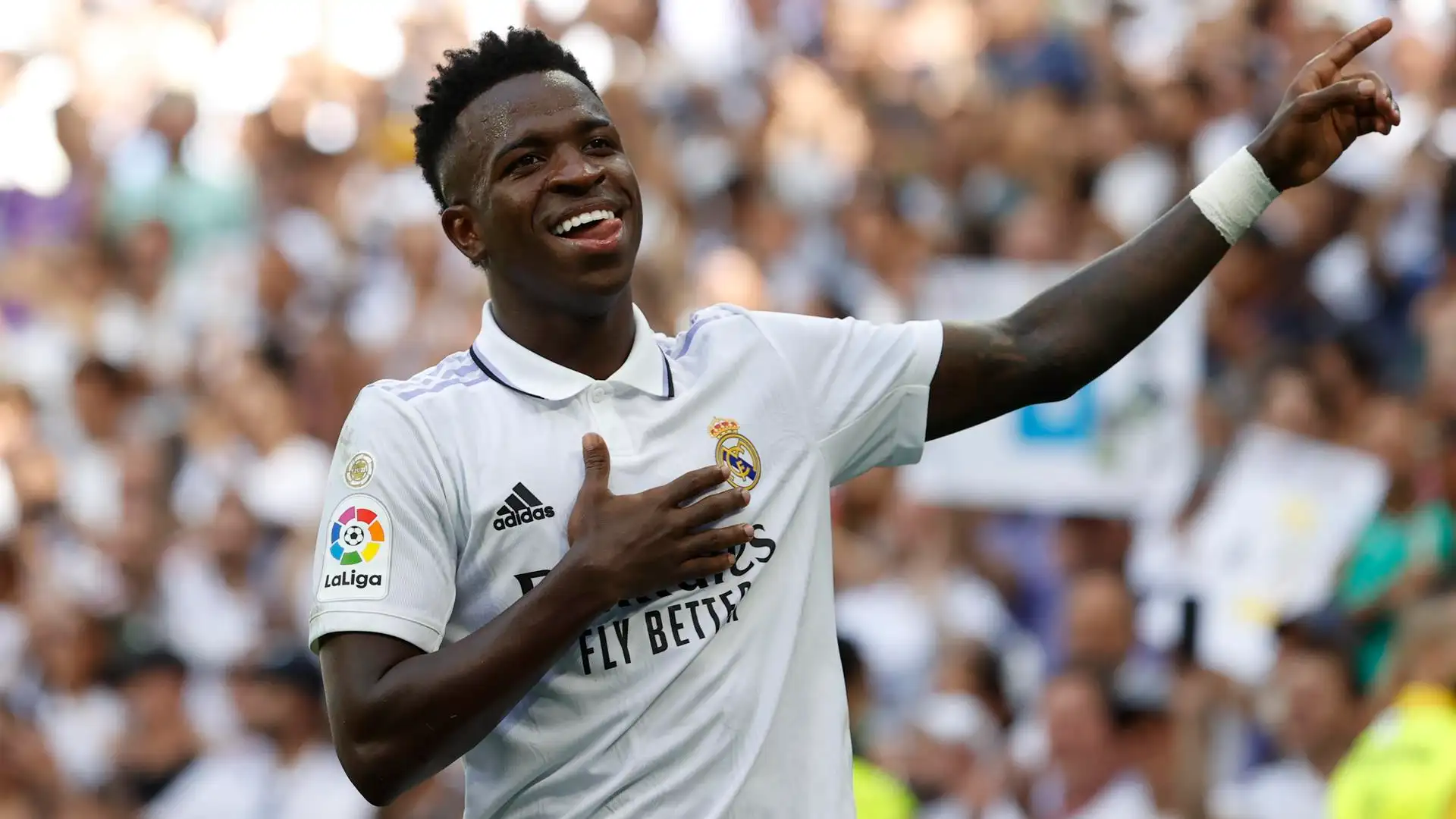 Vin&iacute;cius celebra su gol ante el Mallorca