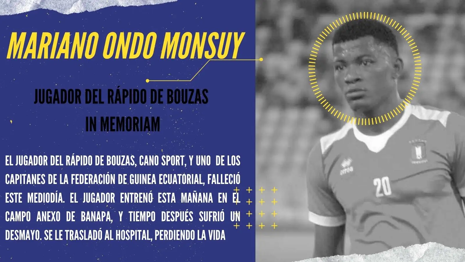 Muere Mariano Ondo Monsuy, futbolista del R&aacute;pido de Bouzas