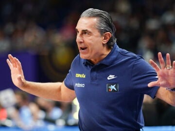 Sergio Scariolo, en un partido del Eurobasket