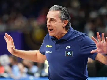 Sergio Scariolo, en un partido del Eurobasket Sergio Scariolo, en un partido del Eurobasket