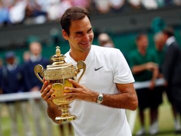 Roger Federer, tras ganar Wimbledon en 2017