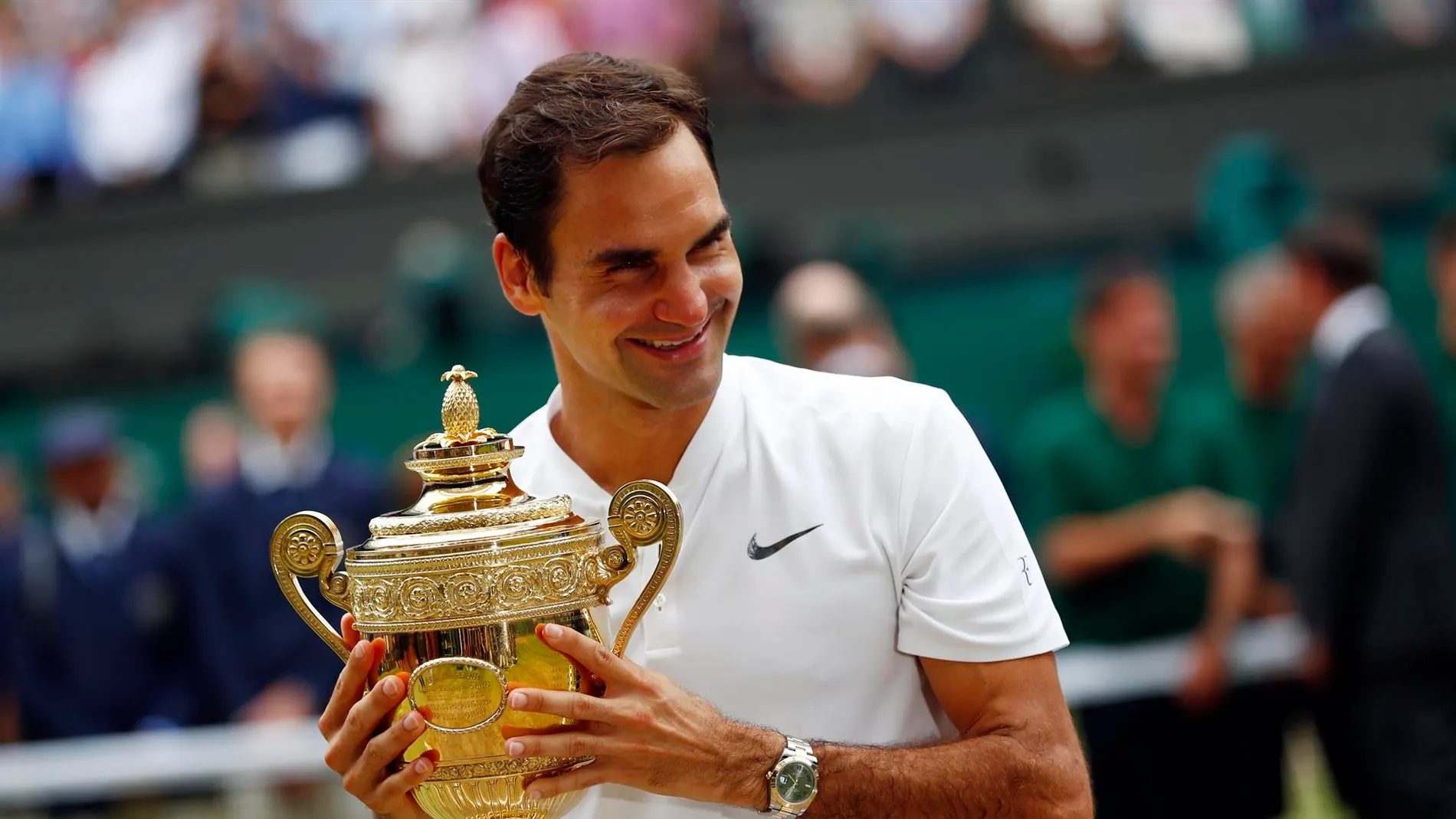 Roger Federer, tras ganar Wimbledon en 2017