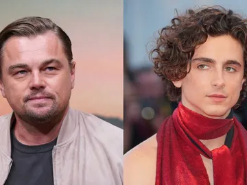 Timothée Chalamet y Leonardo DiCaprio Timothée Chalamet y Leonardo DiCaprio